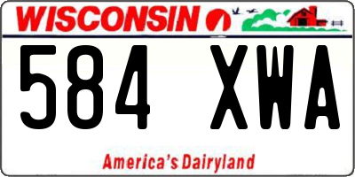 WI license plate 584XWA
