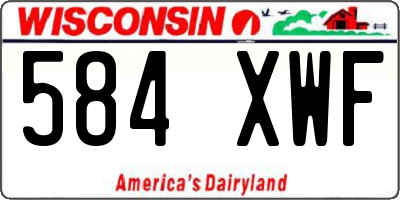WI license plate 584XWF