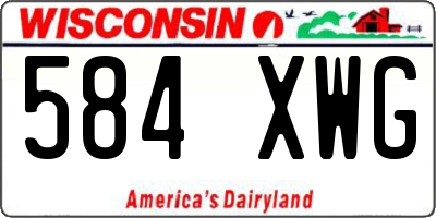 WI license plate 584XWG
