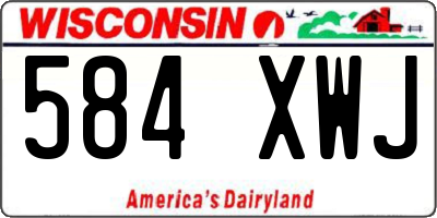 WI license plate 584XWJ