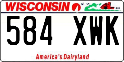WI license plate 584XWK