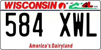 WI license plate 584XWL