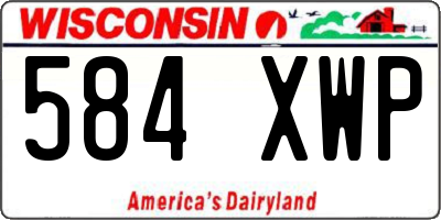 WI license plate 584XWP
