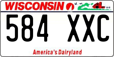 WI license plate 584XXC