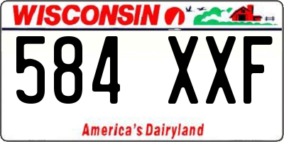 WI license plate 584XXF