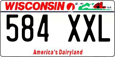 WI license plate 584XXL
