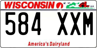 WI license plate 584XXM