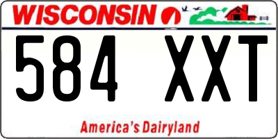 WI license plate 584XXT