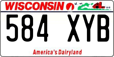 WI license plate 584XYB