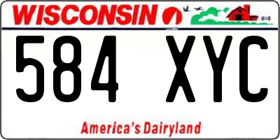 WI license plate 584XYC