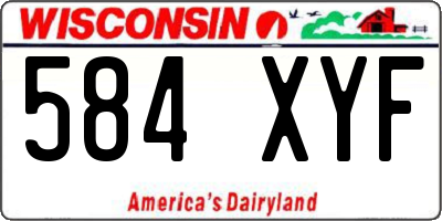 WI license plate 584XYF