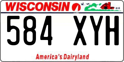 WI license plate 584XYH
