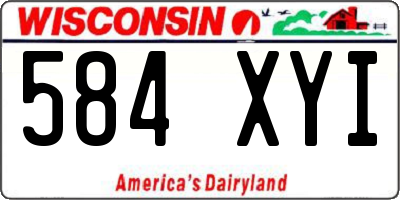 WI license plate 584XYI