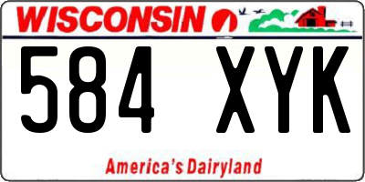 WI license plate 584XYK