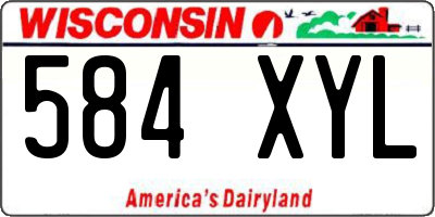 WI license plate 584XYL