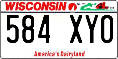 WI license plate 584XYO
