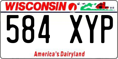 WI license plate 584XYP