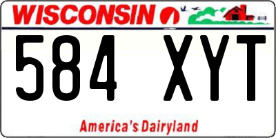 WI license plate 584XYT