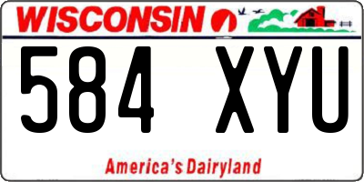 WI license plate 584XYU