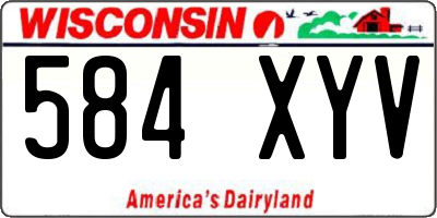 WI license plate 584XYV