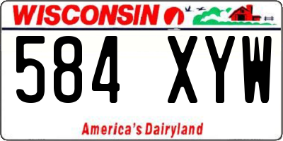 WI license plate 584XYW