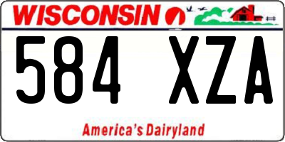 WI license plate 584XZA