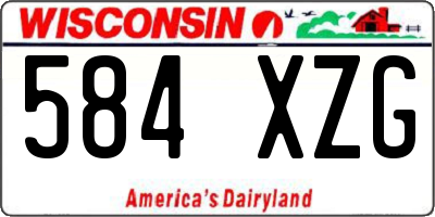 WI license plate 584XZG