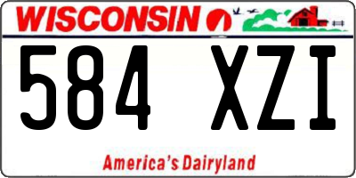 WI license plate 584XZI
