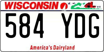WI license plate 584YDG