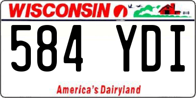 WI license plate 584YDI