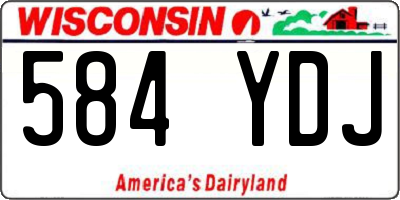 WI license plate 584YDJ