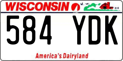 WI license plate 584YDK