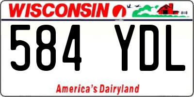 WI license plate 584YDL
