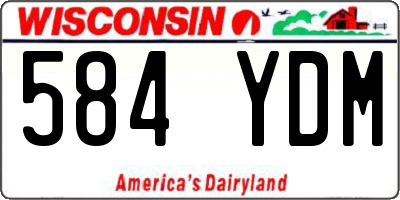 WI license plate 584YDM