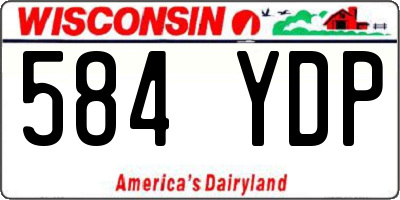 WI license plate 584YDP