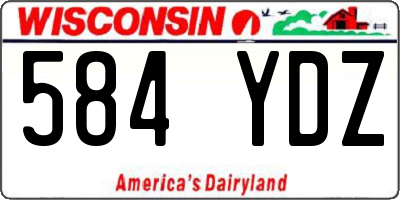 WI license plate 584YDZ