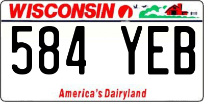 WI license plate 584YEB