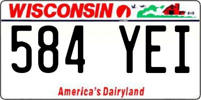 WI license plate 584YEI