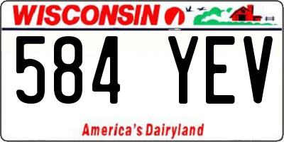 WI license plate 584YEV