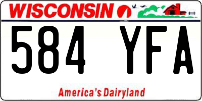 WI license plate 584YFA