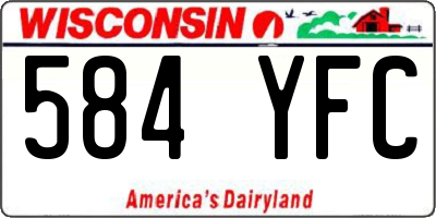 WI license plate 584YFC