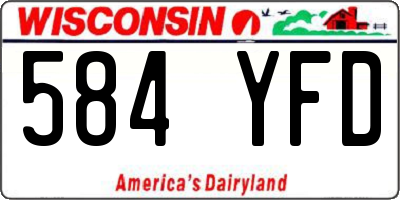 WI license plate 584YFD