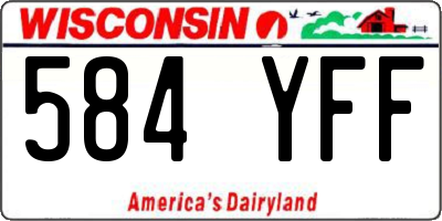 WI license plate 584YFF