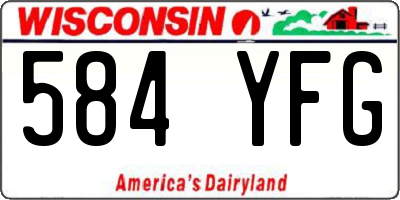 WI license plate 584YFG