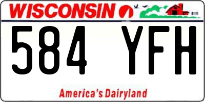 WI license plate 584YFH