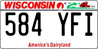 WI license plate 584YFI