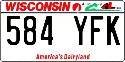 WI license plate 584YFK