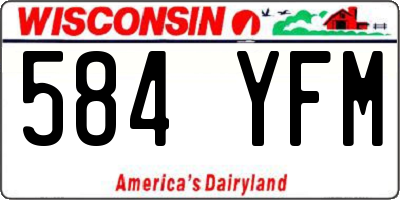 WI license plate 584YFM