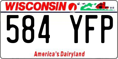 WI license plate 584YFP