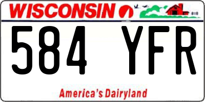 WI license plate 584YFR